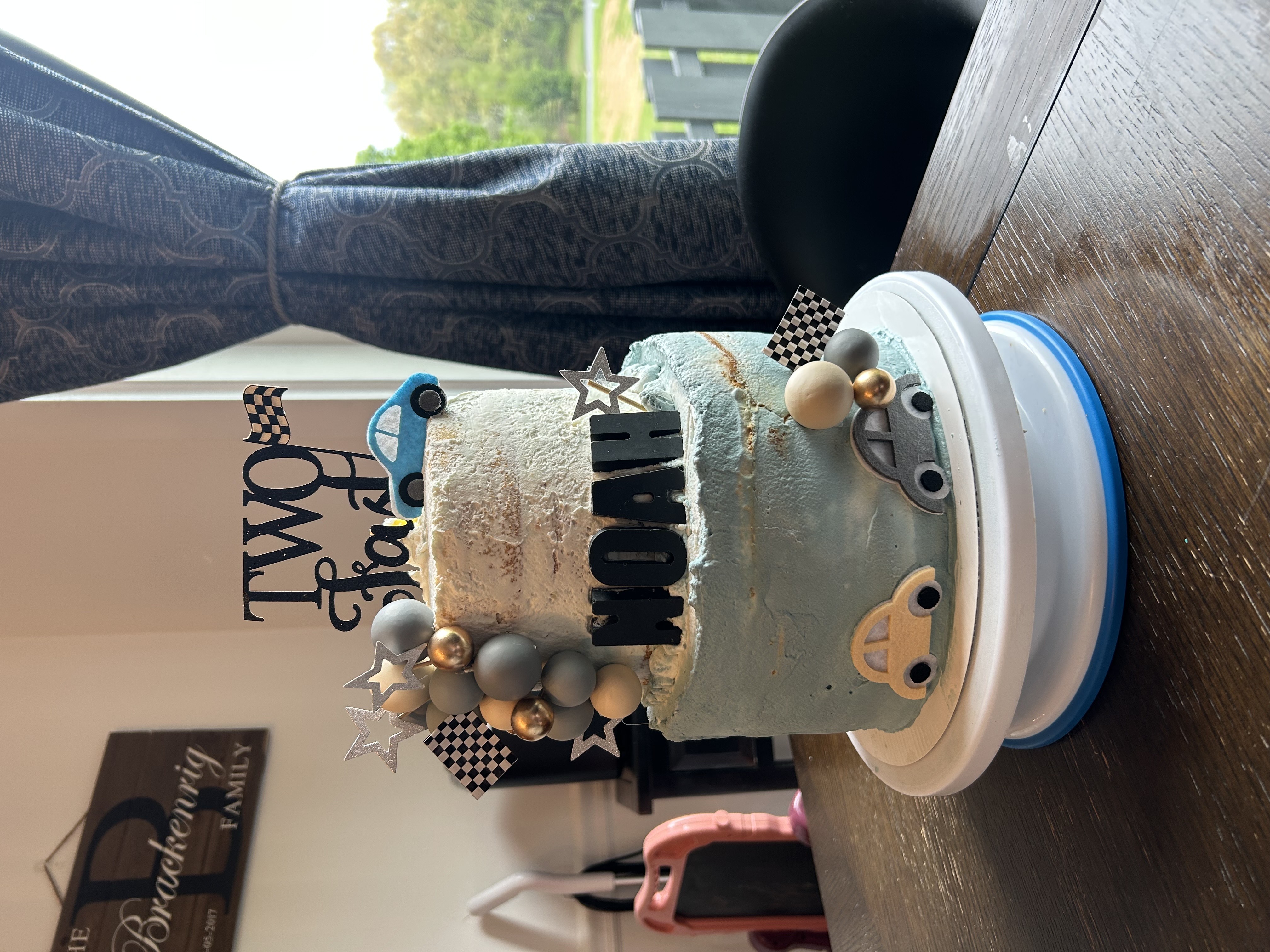 Two Fast themed celebration cake by Treats by Paz